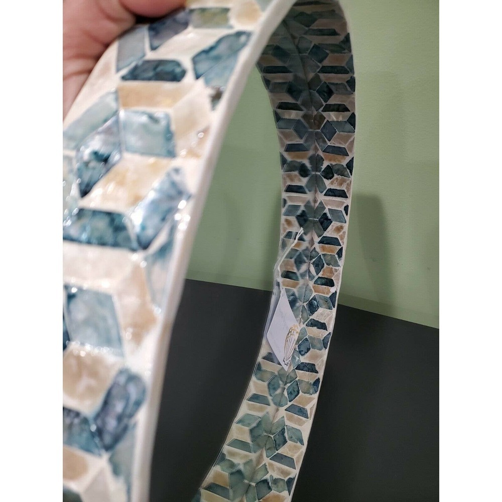 Nanette lepore Mirrored capiz serving tray exclusive ocean collection - Picture 3 of 6